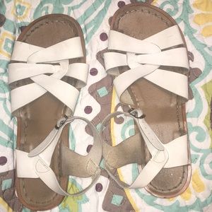 White Saltwater Sandals